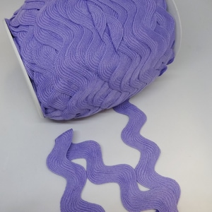 Jumbo Rick-rek in Lt. Orchid, 1,4 inch brede poly-leuke rand, op maat gesneden, ideaal voor knutselen, naaien, kinderkleding, woondecoratie, naaiprojecten