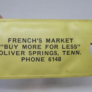 1950-60s French es Market Werbestück mit Perlen Haarnetz, Oliver Springs, Tennessee, Souvenir, 4-stellige Telefonnummer