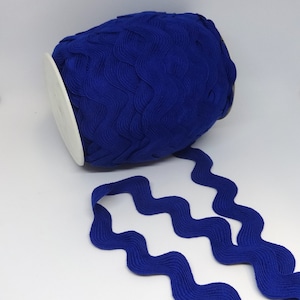 Jumbo ROYAL BLUE Rick Rack, 1.4 Inch Wide Poly Fun Trim, By the YARD, Sewing Craft Large Rick Rack Trim for Crafts, Baby, Home Decor, Pillow