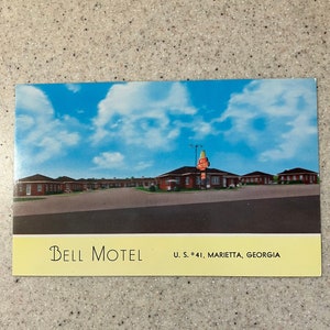 1960er Jahre Bell Cottage an der US 41, Marietta Georgia, nicht gepostet, AAA empfohlen, südliche Gastfreundschaft, Ephemera, Reiseandenken, Pub. von A G Haywood