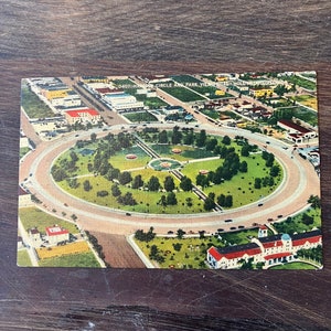 1942, Harding Circle, carte postale Park View Hotel, Hollywood, Floride, publiée avec un message, timbre Liberty de 1 centime, souvenir de voyage, round A Bout