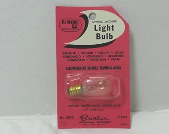 1950s, 1960s Brother Sewing Machine Light Bulb, 3/8 Inch Base, New in
