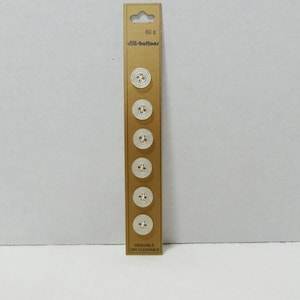 Dille kaart van knopen in wit, 1/2 inch, 4 gat, 6 op, cirkelpatroon, made in Germany, home naaien begrippen, kledingstuk sluiting, stijl 8011
