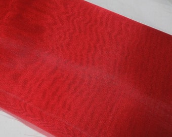 Shimmer Red Moonlight Sheer Organza, cięta na wymiar, 100% poliester, szerokość 60 cali, na wesela, formalne, wieczorowe stroje, suknie balowe i nie tylko