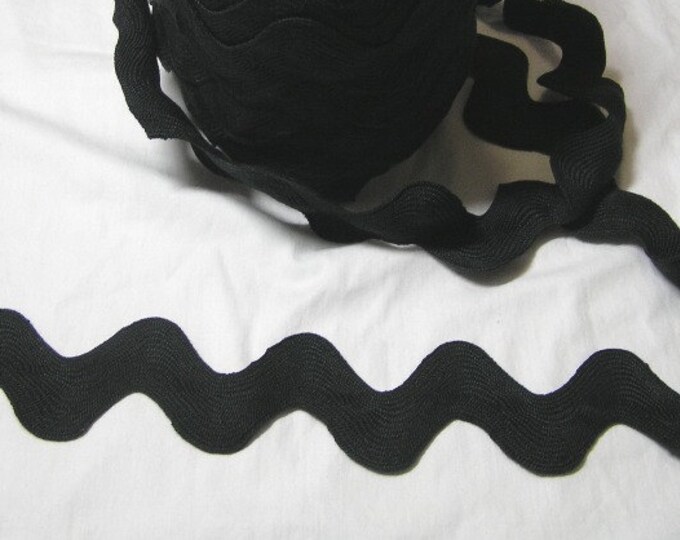 Mega Jumbo Black Rick Rack, 2 & 1/4 Inch Wide Poly Fun Trim, BY the ...