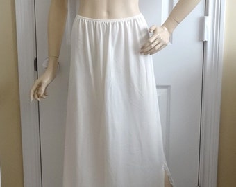 Satin Jacquard Vintage Plus Size Half Slip 2x Underskirt Skirt Slip