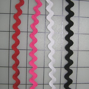 Black Medium Rick Rack in One Half Inch in 2-YARD Increments, Sewing ...