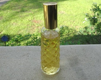 AVON Topaze Cologne Spray Mist, 2 oz. 95% Content, Diamond Embossed Bottle, 5 5/8 Inch Tall, Vintage Vanity Fragrance