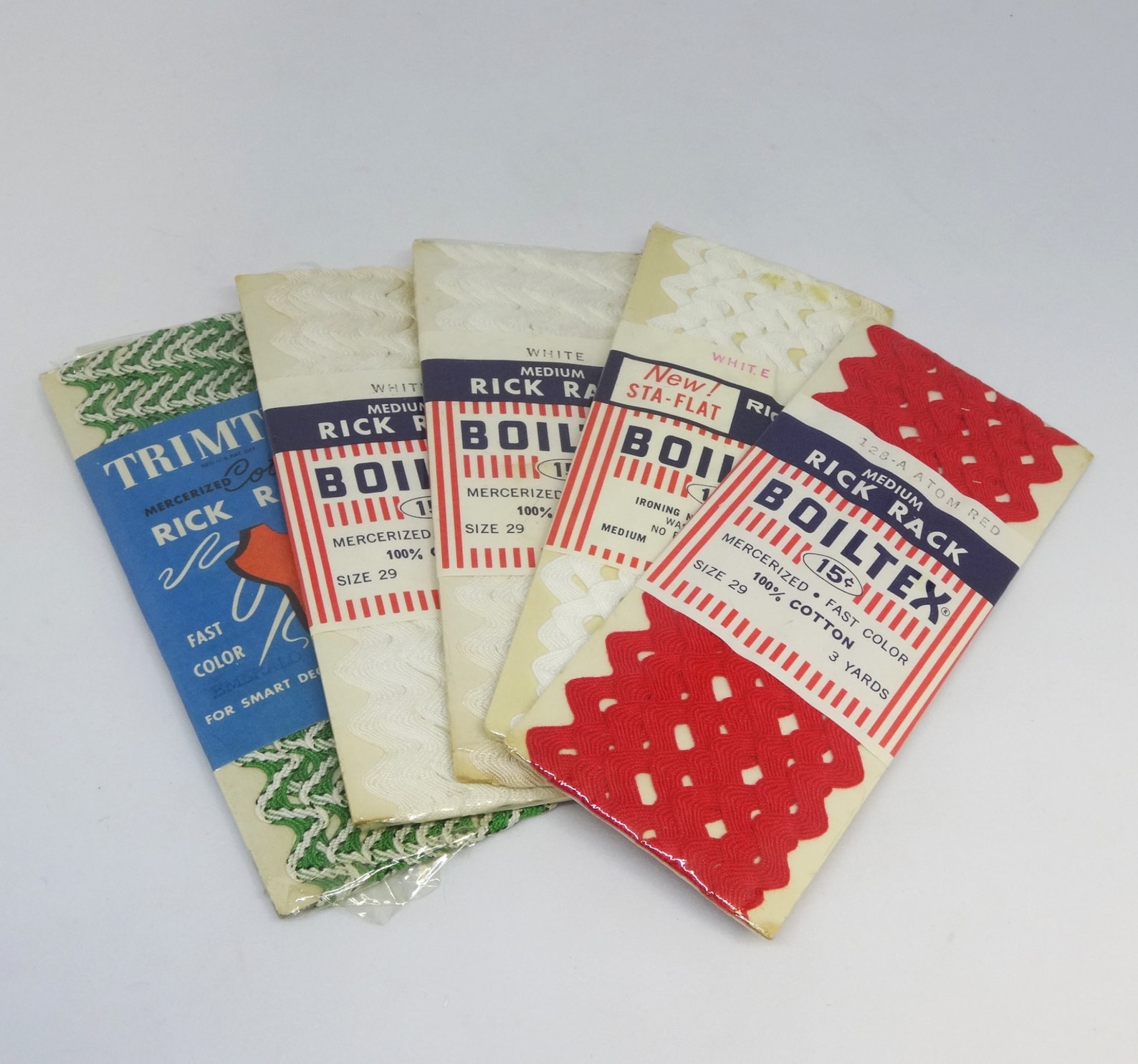 1950s-70s Packaged COTTON Rick Rack Trim 3 Yard Each Half - Etsy