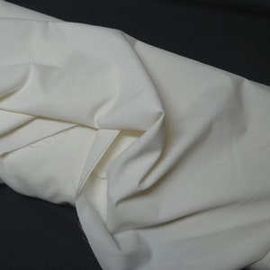Primo Premium Batiste Fabric in Parchment, 65/35 Poly Cotton, Easy Care, 45 Inches Wide, Heirloom Sewing, Dress Making, Baby Clothing