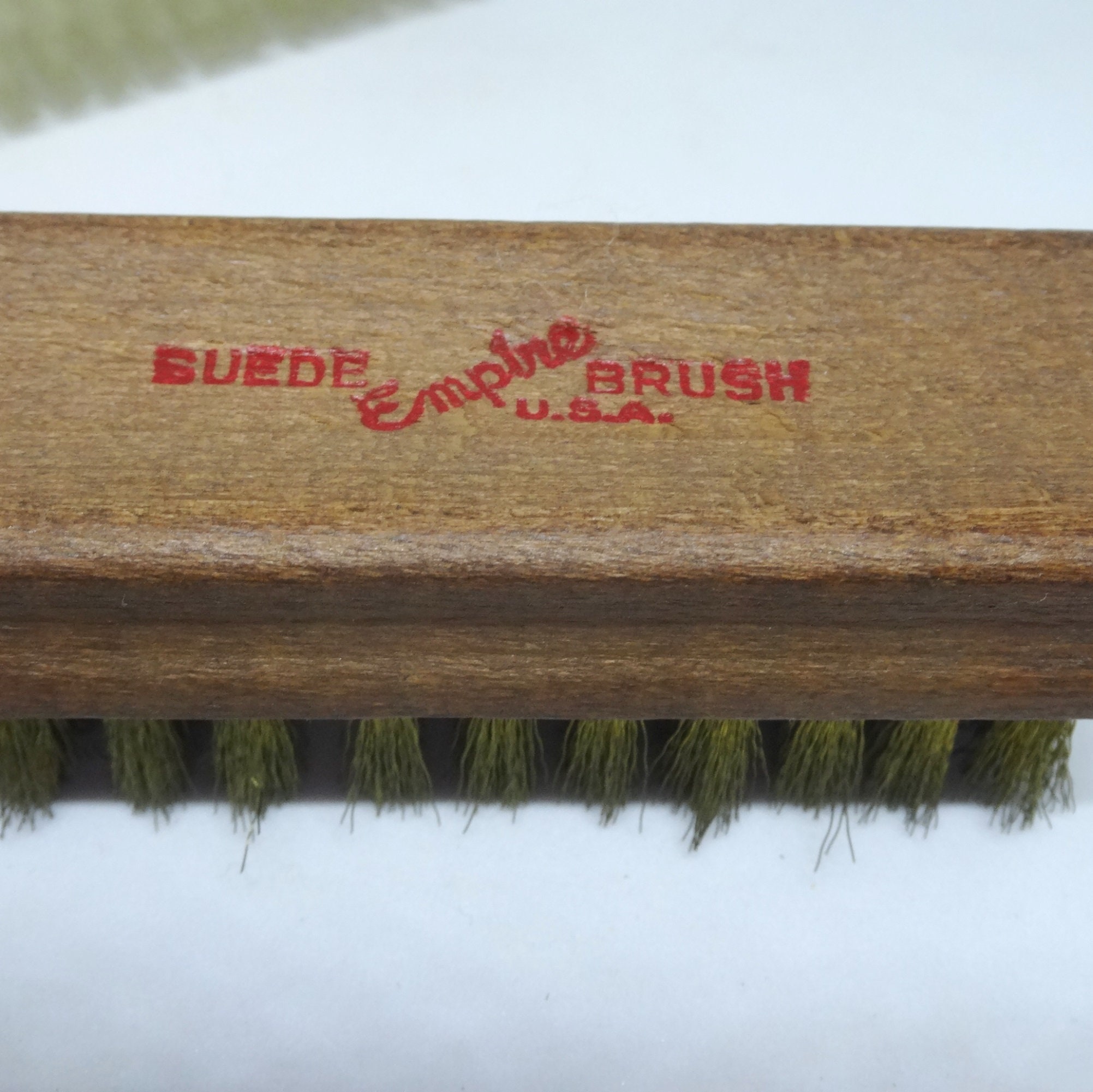 Empire Brass Bristle Suede Brush with Wood Handle 3 5/16 Etsy