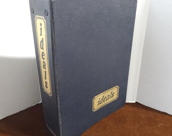 Ideals Binder, Heavy Hardback with Wire Holders, by Vulcan, From 1950s, Magazine Holder, Upcycle Household Goods, Some Scuffs