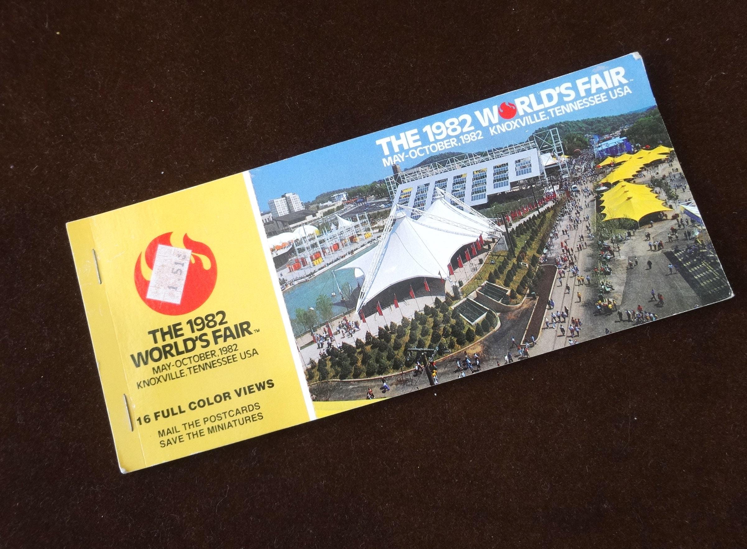 1982 World's Fair Postcard Booklet With 8 Cards, Knoxville