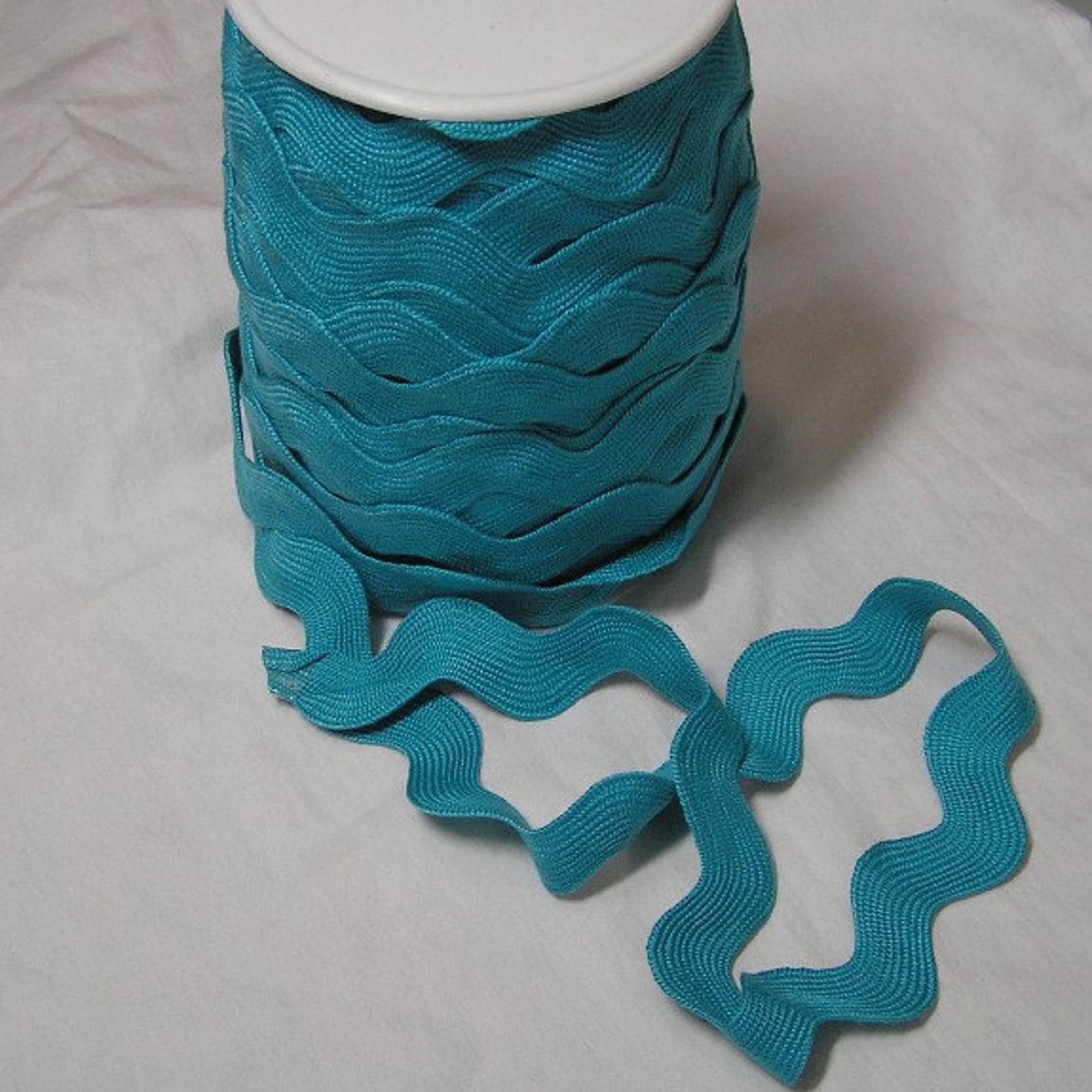 Jumbo Turquoise Rick Rack 1.4 Inch Wide Poly Fun Trim BY the Etsy