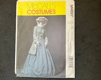 McCall's Costumes 4697 Pattern for Misses' Civil War Era Coat, Skirt, Shawl, Sz 14 16 18 20, From 2004, FACTORY FOLDED, Uncut, Drama