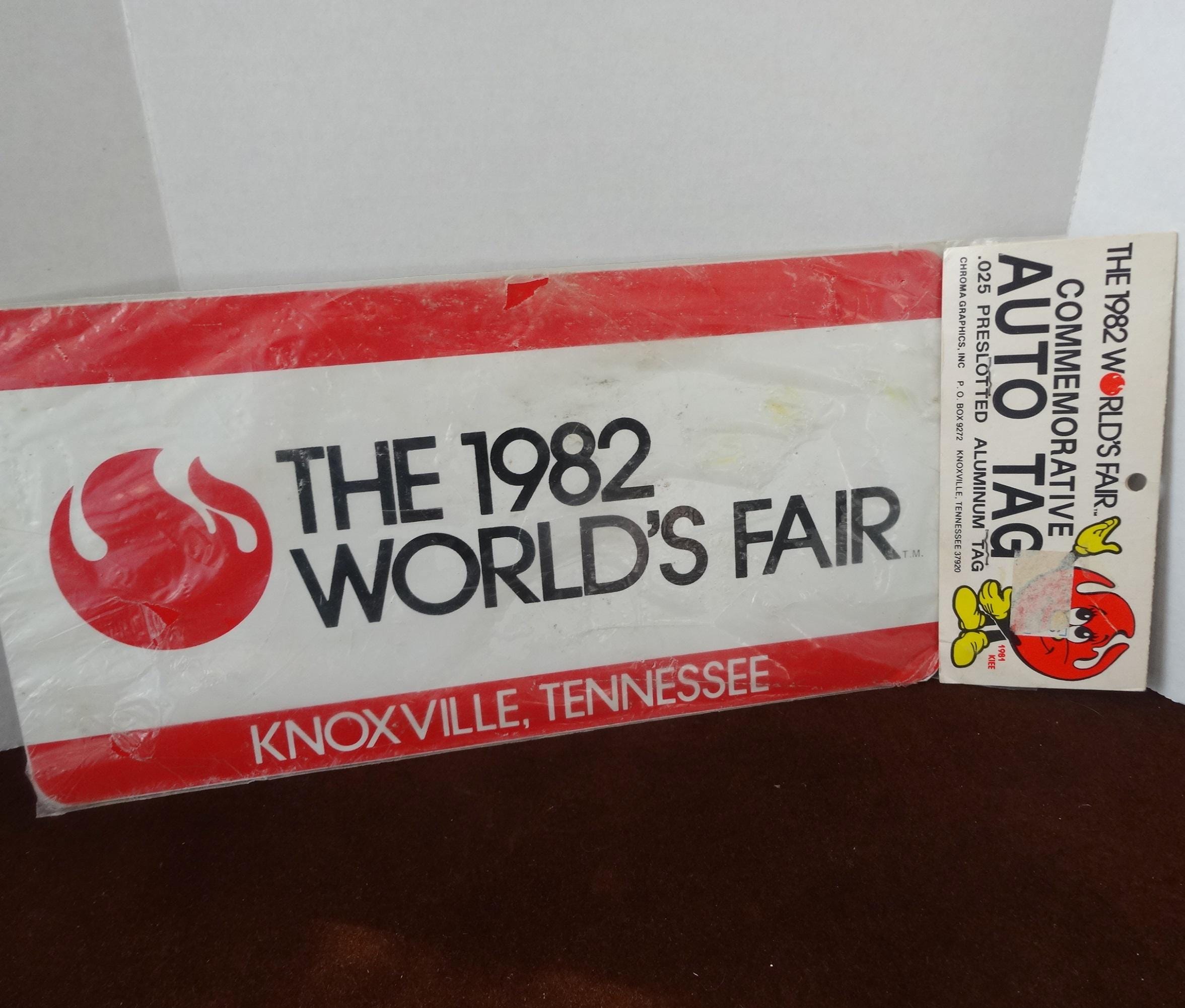 1982 World's Fair License Plate in Original Package, Knoxville