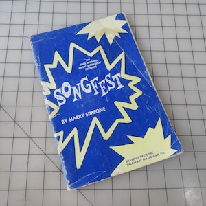 1956 Songfest Singing Songbook, Words & Music, by Harry Simeone, 96 Pages, Shawnee Press, Secular, Christian, Patriotic, Folk, Christmas