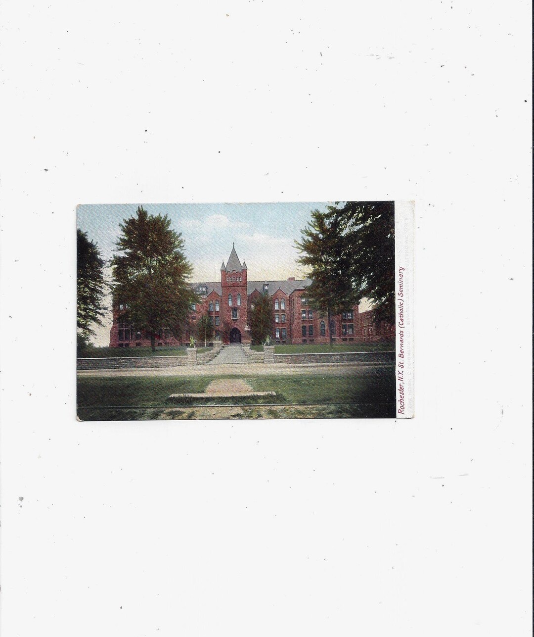 1917 Postcard of St. Bernards Catholic Seminary, Rochester, New York, Posted W/ Message, 1 Cent