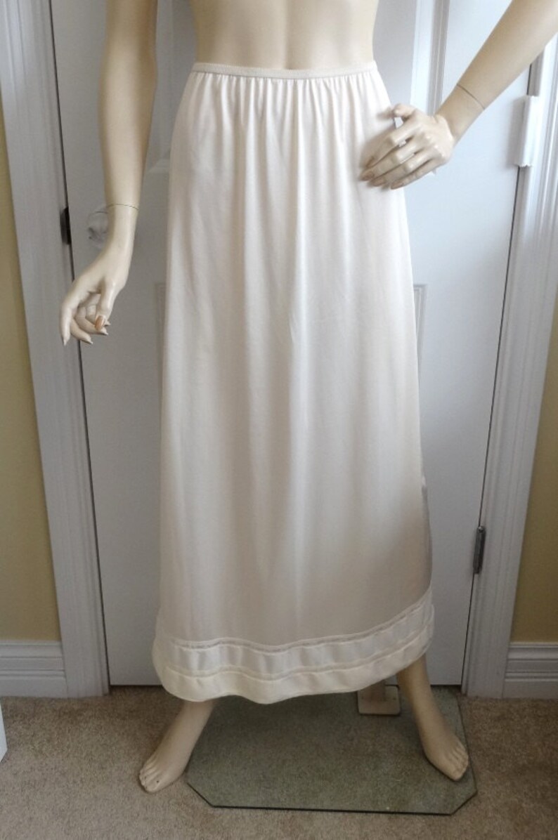 1960s Maxi Half Slip by Texsloom Floor Length Beige Size Etsy UK