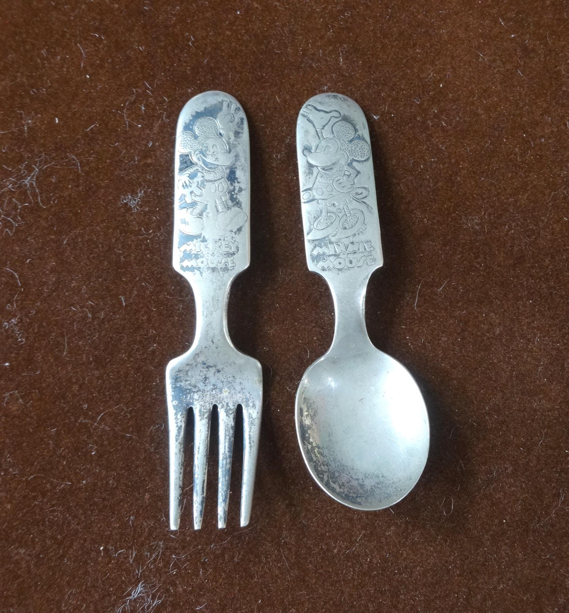 Vintage Minnie & Mickey Mouse Child's Silverware by Fairfield