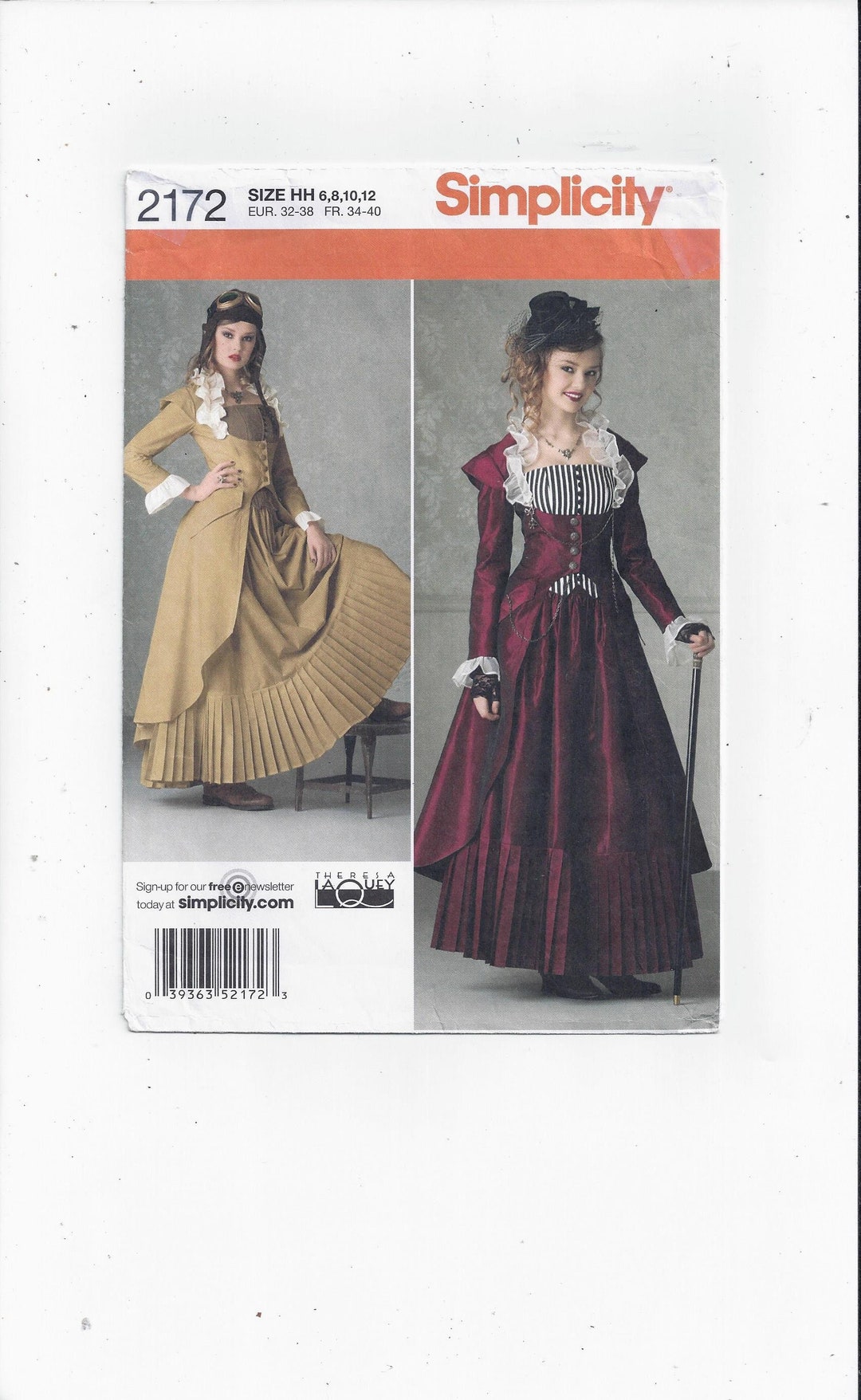 Simplicity 2172 Pattern for Misses' Victorian Costume Coat, Skirt ...