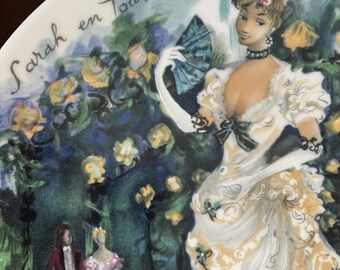 1976 Sarah En Tourmure Porcelain Plate, La Femme Inaccessible in