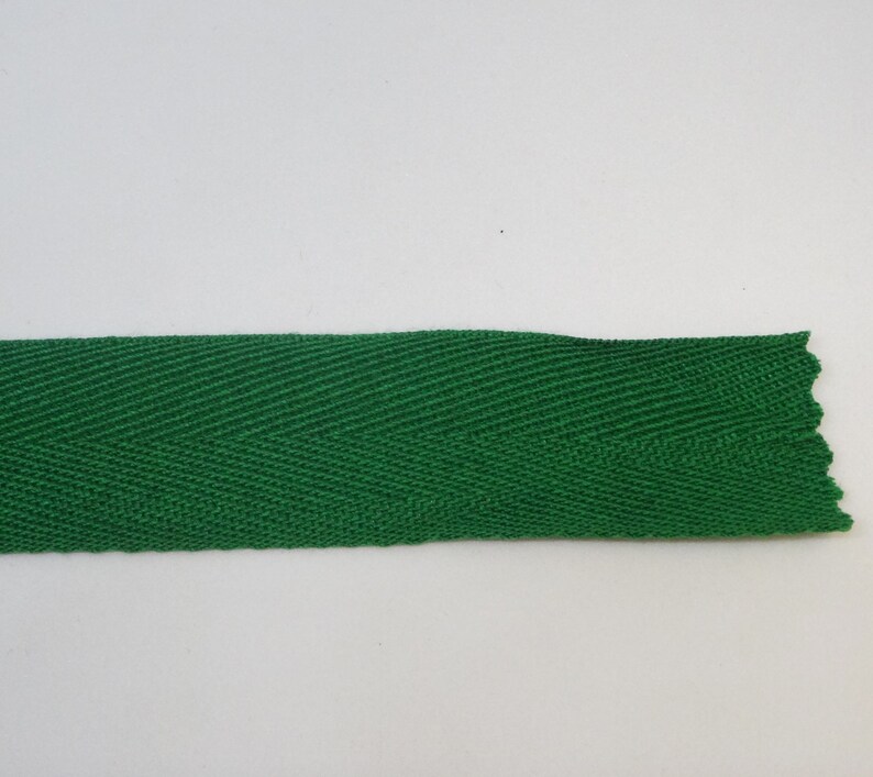 1 Inch EMERALD GREEN Twill Tape by the YARD Polyester for Etsy