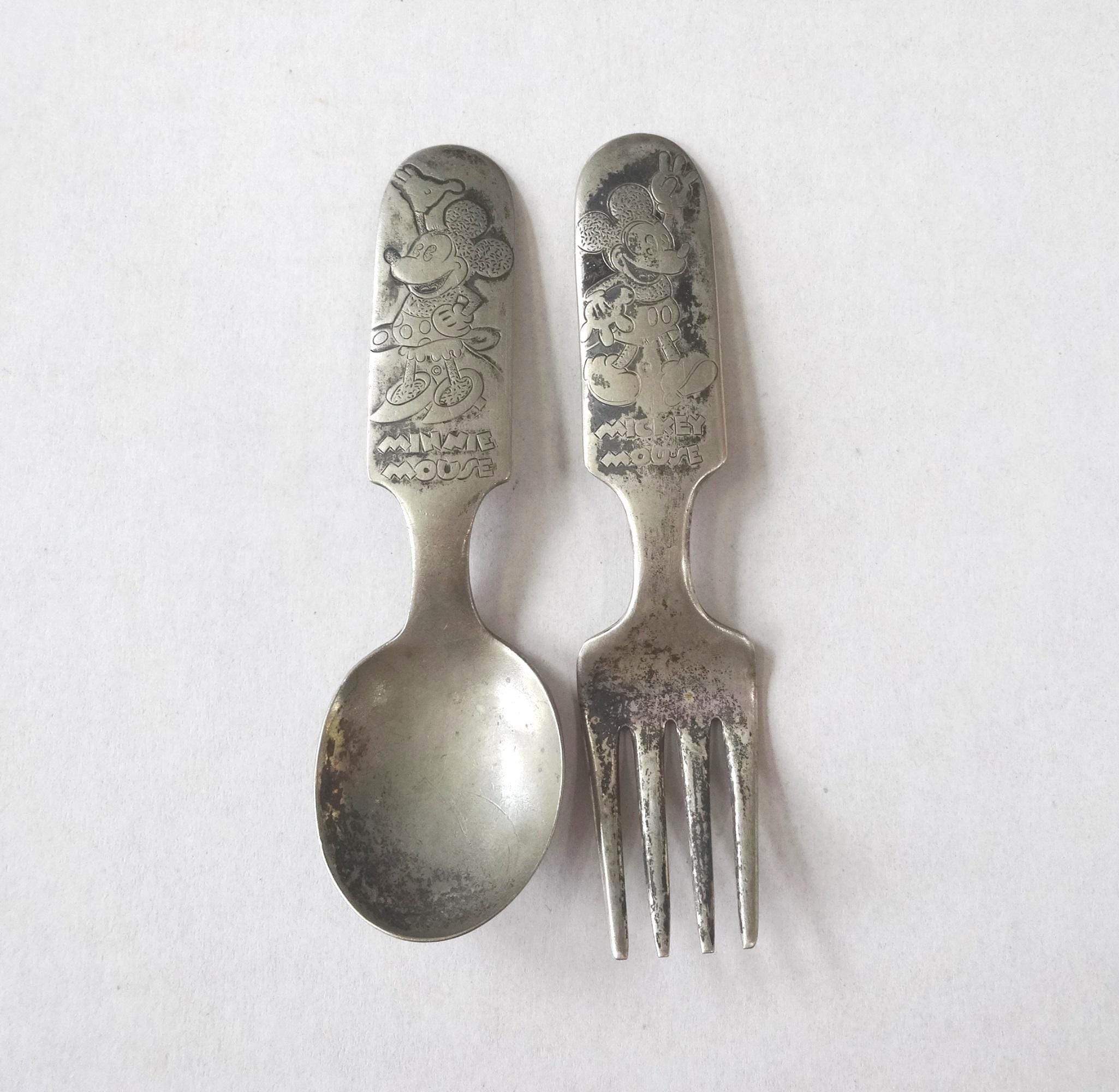 Vintage Minnie & Mickey Mouse Child's Silverware by Fairfield