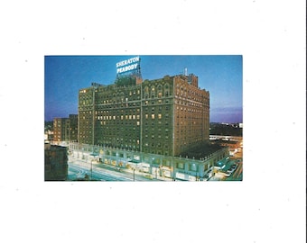 1960s Sheraton Peabody Hotel Postcard, Memphis, Tennessee, Unposted, Travel Souvenir, Restored in 1981 as The Peabody