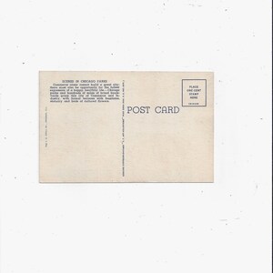 Carte postale en lin des années 1940 des parcs de Chicago, Illinois, non postée, buckingham fountain, Lincoln, Humboldt, souvenir de voyage image 2