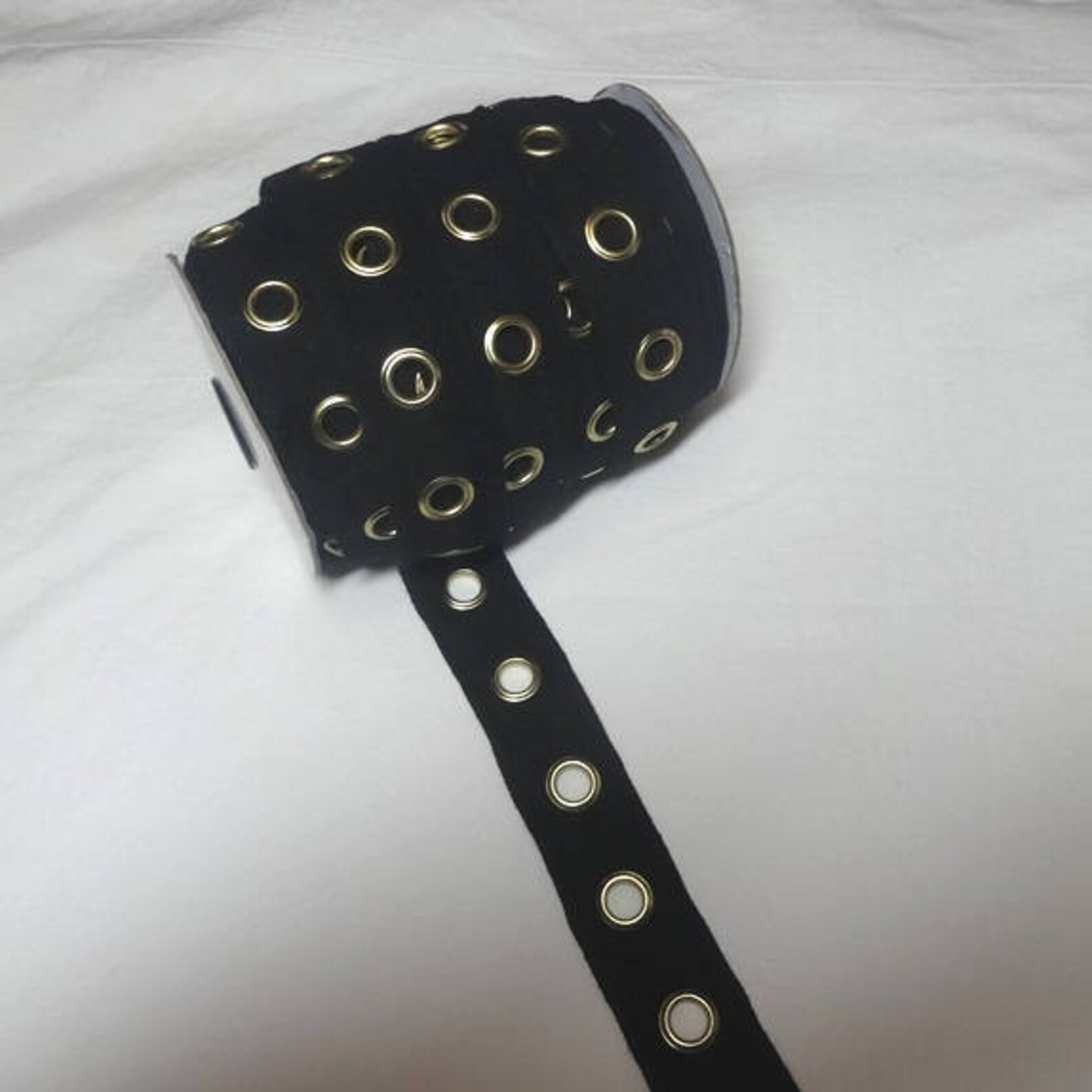 Jumbo Black Eyelet Grommet Twill Tape GOLD Eyes 1 3/8 In. Etsy