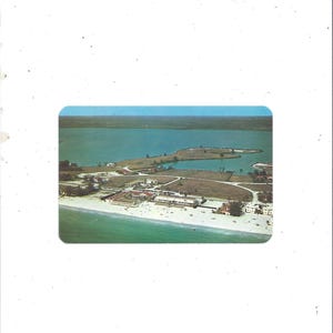 Carte postale de l'hôtel Tides Resort des années 40, North Redington Beach, Saint-Pétersbourg, Floride, vue aérienne, non arrimé, souvenir de voyage, scrapbooking recyclé