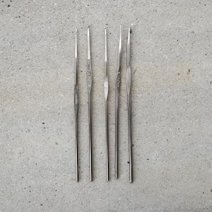Steel Crochet Hook by Boye, Walco, L'oreal, Bates, Size 10, 5, 3, 2, 1, Vintage 1950s, Earlier Home Craft Tools, Hand Made Lace