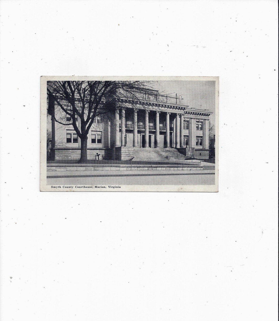 1942 Postcard of Smyth County Courthouse Marion Virginia Etsy