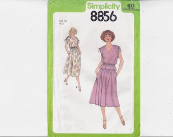 Simplicity 8856 Pattern for Misses' Pullover Dress, Top, Skirt, Size 10, FACTORY Folded, UNCUT,  From 1978, Home Fashion Sewing, Upcycle