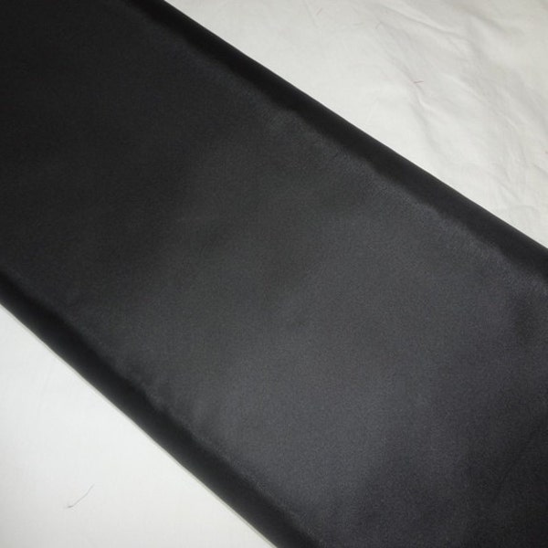 1.25 Yard Cut of Black Taffeta Fabric, 100% Polyester, 60 Inches Wide, For Weddings, Formals, Evening Wear, Prom Dresses, Petticoats, Sewing