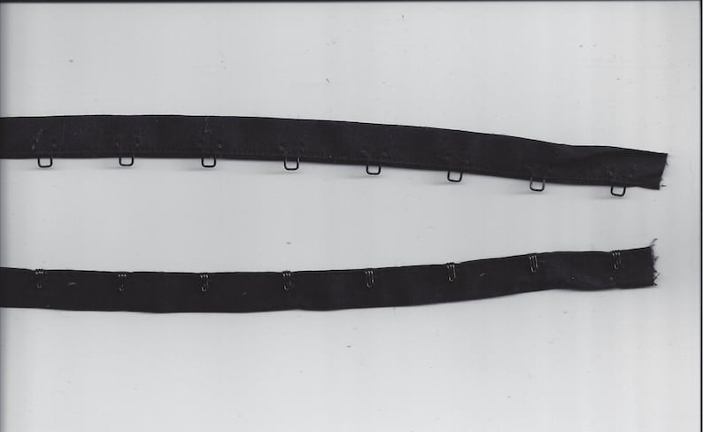 BY the FOOT One Inch Black Hook /& Eye Tape Crafts Cotton with Enamel Hooks Sewing Projects Steampunk Dresses Lingerie Eyes
