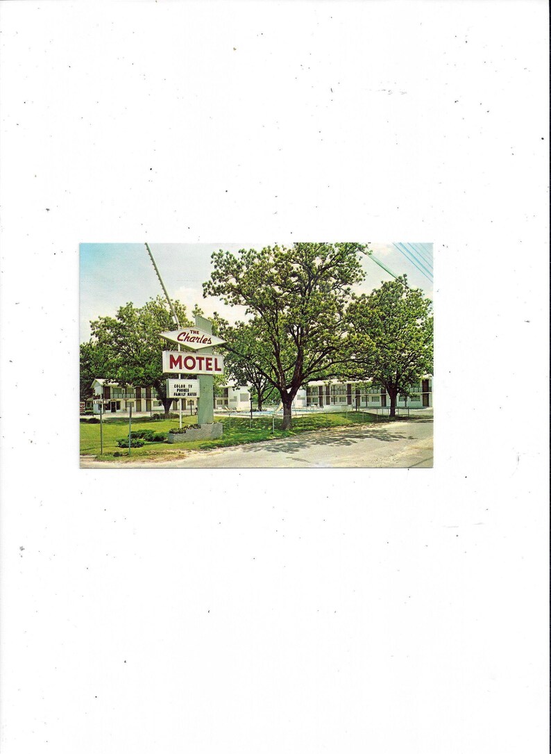 1960s Charles Motel Postcard Adel Unposted Etsy