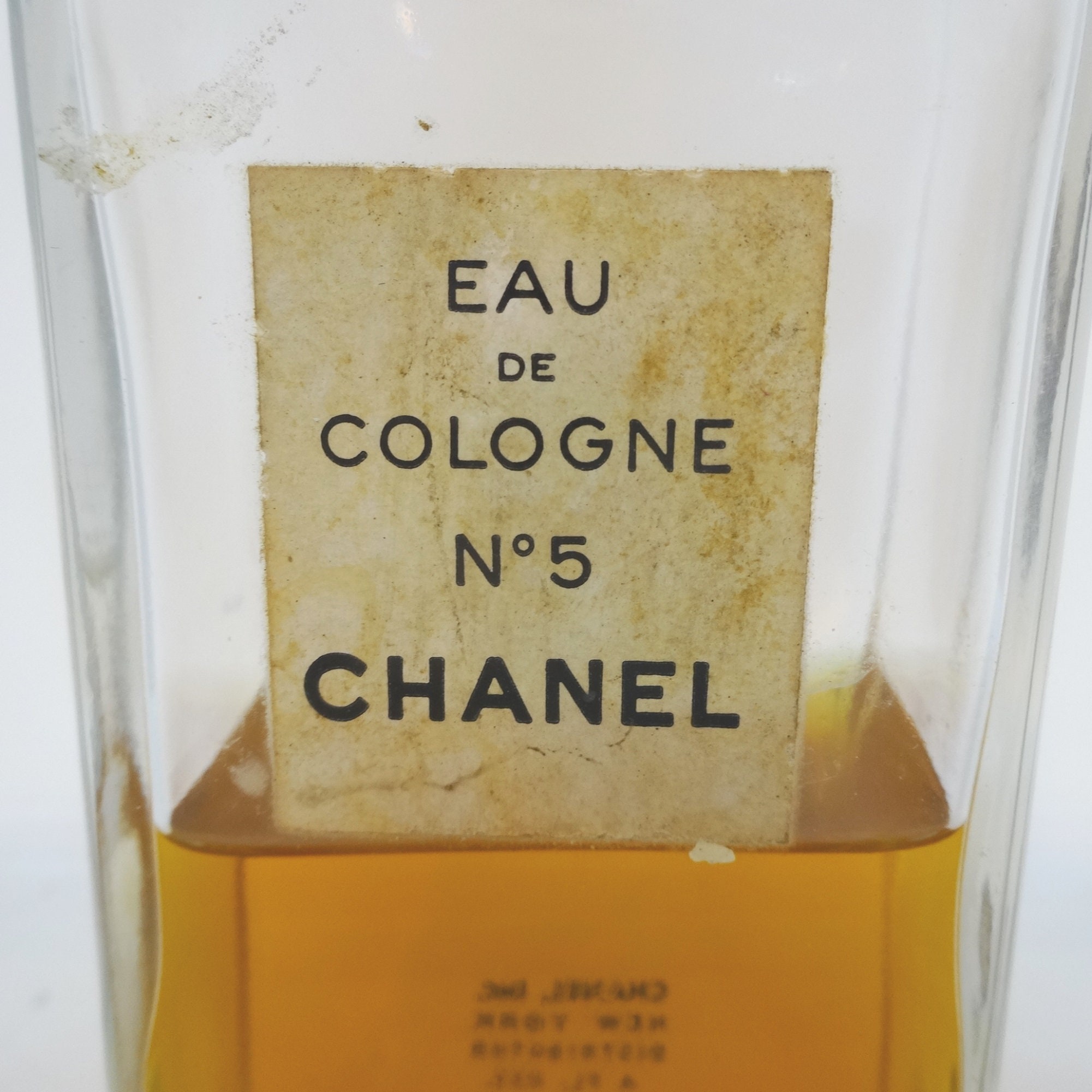 Chanel No 5 Eau De Cologne, 4 Oz, Half Content, Black Cap With