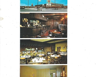 Interstate Inn Postcard, Nashville, Tennessee, Extra Long, Unposted, 5 Views, Near Downtown I-24 & I-65, Travel Souvenir, Upcycle Scrapbook