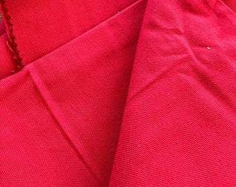 1 5/8 Yard Cut of Red Duck Cloth Fabric by James Thompson & Co. 100% Cotton, Canvas Sail, Home Sewing, Heavy Weight, Riding Suit, Pillows