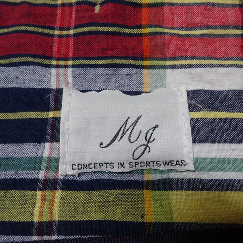 1970s Vintage MJ Concepts In Sportswear Lined Madras Plaid Etsy