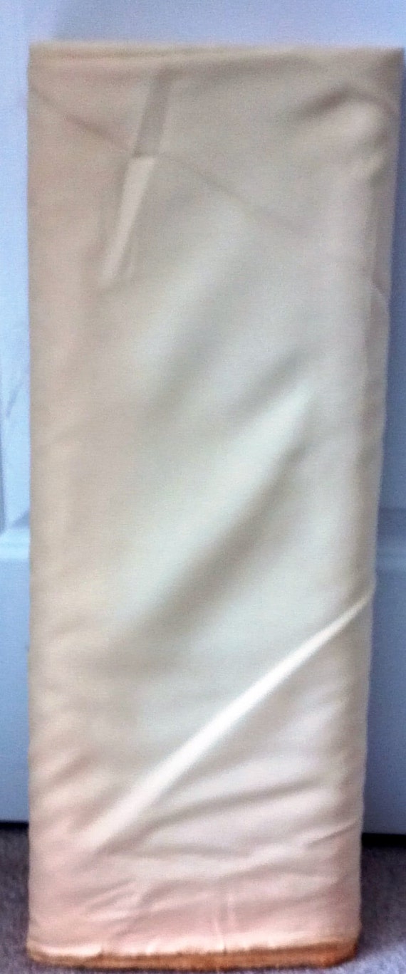 China Silk Lining Fabric BY the YARD, 45 Inches Wide, 100% Polyester in Pale Gold, Great for Dresses, Skirts, Pants, Jackets, Home Sewing