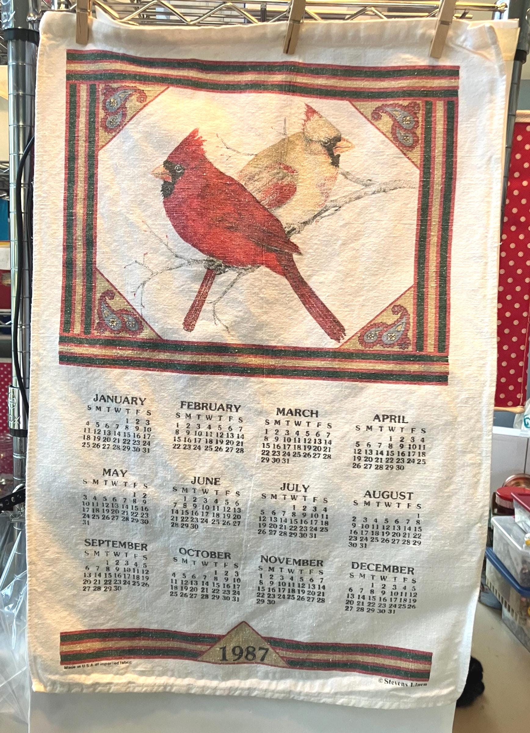 Calendar 1987 - Etsy