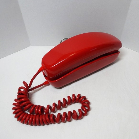 Corded Retro Phone, TelPal Red 80's Classic Telephone/Landline Phone/Wired  Antique Telephone for Home/Office/Hotel