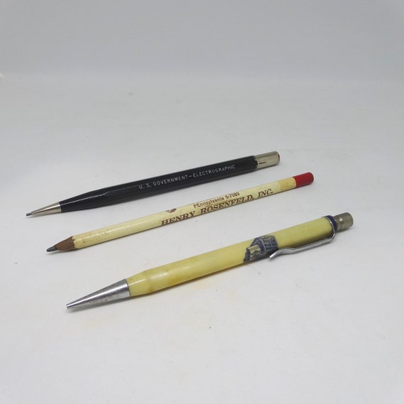 3 Vintage Pencils, 2 Are Mechanical, 1 Traditional, 1940s to 1970s