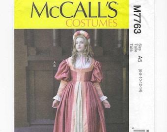 McCalls 7763-mönster för fröknars kostymklänning, storlekar 6 8 10 12 14, fabriksvikt, oklippt, Angela Clayton