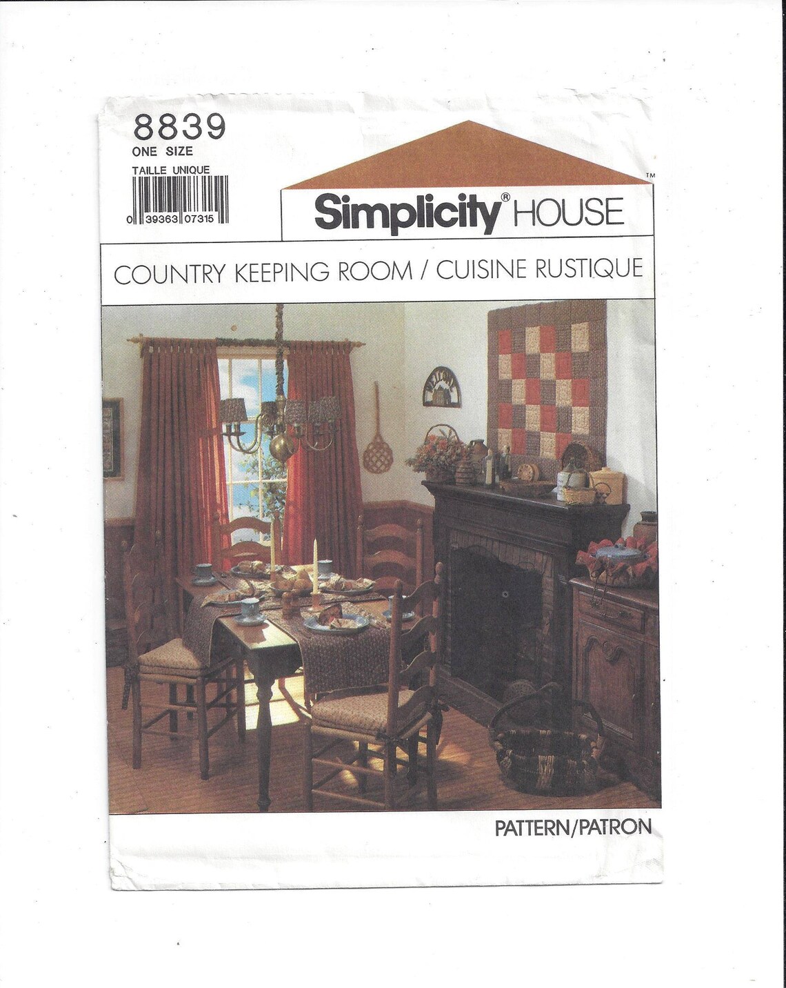 Simplicity 8839 Pattern Instructions for Country Keeping Room - Etsy