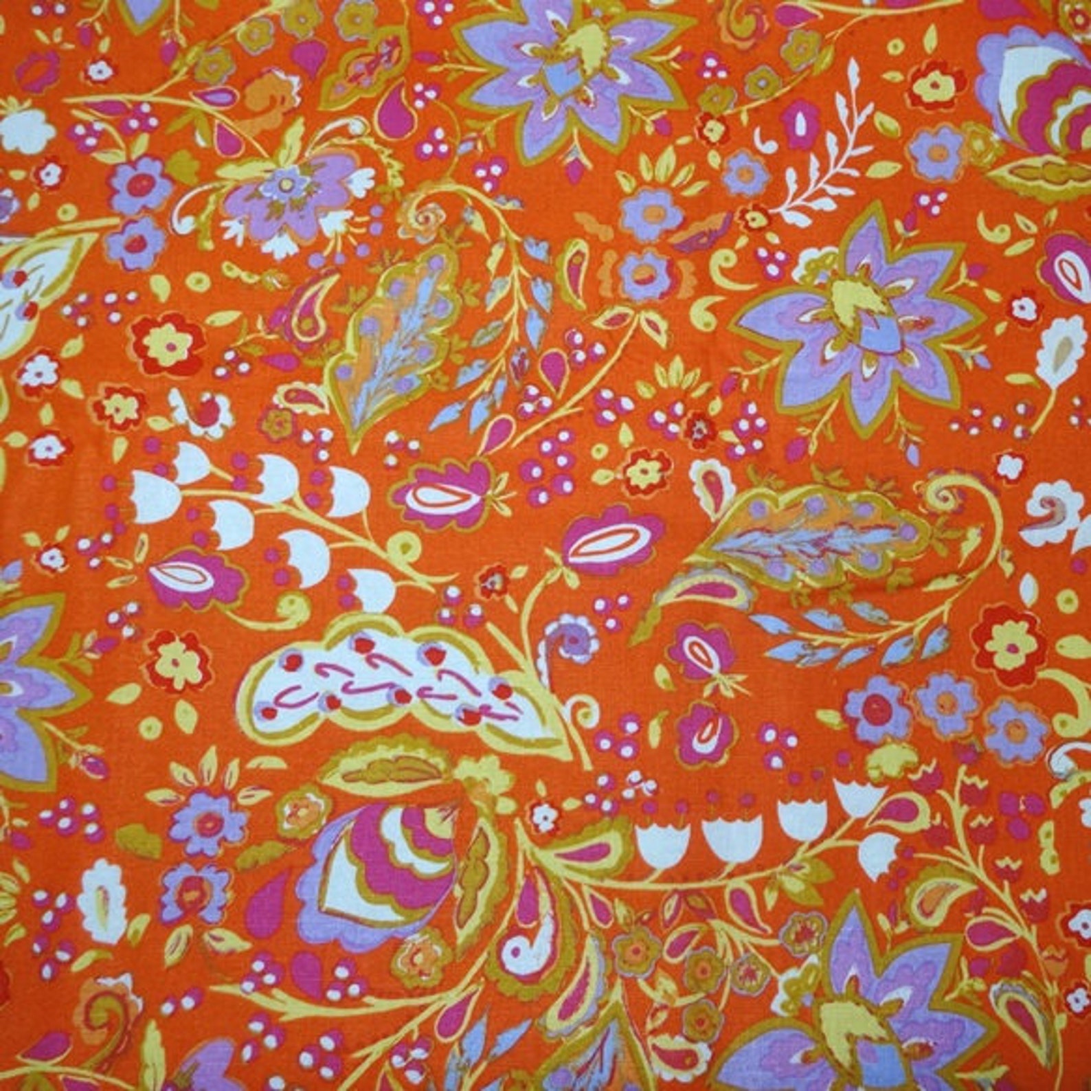 Linen Cotton Blend Fabric 1 & 7/8 Yard Cut Dena Designs for Etsy