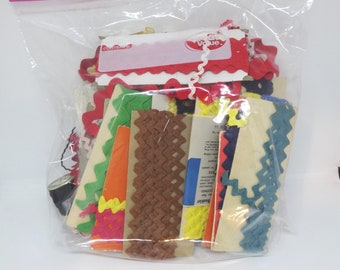 Rick Rack Remnants in Gallon Bag, Several Colors & Sizes, Baby, Half Inch, More, Many 1 Yard Plus, Chevron, Sewing Trim, Pillows, Curtains